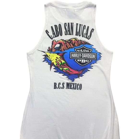 VTG Harley Davidson Single Stitch Hanes Beefy T Tank Top Cabo San Lucas Size XL - Picture 2 of 7